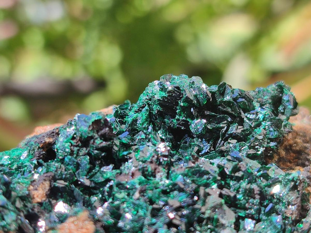 Natural Cabinet Crystalline Malachite Specimens x 2 From Tenke Fungurume, Congo