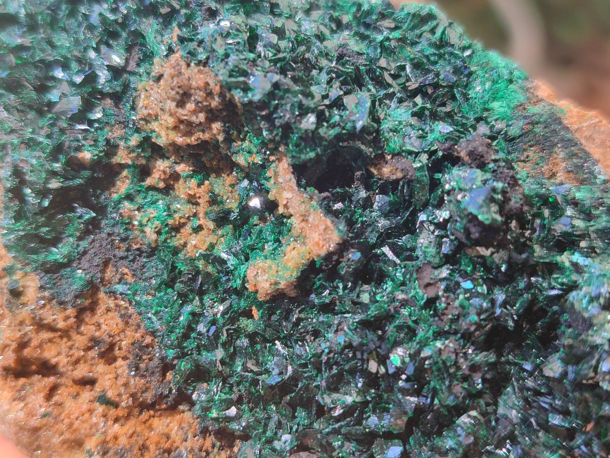 Natural Cabinet Crystalline Malachite Specimens x 2 From Tenke Fungurume, Congo