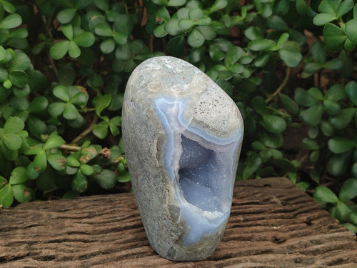 Polished Large Blue Lace Agate Standing Free Form x 1 From Nsanje, Malawi