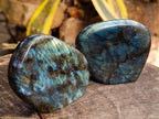 Polished Labradorite Standing Free Forms x 3 From Madagascar