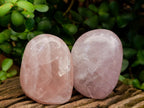Polished Gemmy Rose Quartz Standing Free Forms x 5 From Madagascar