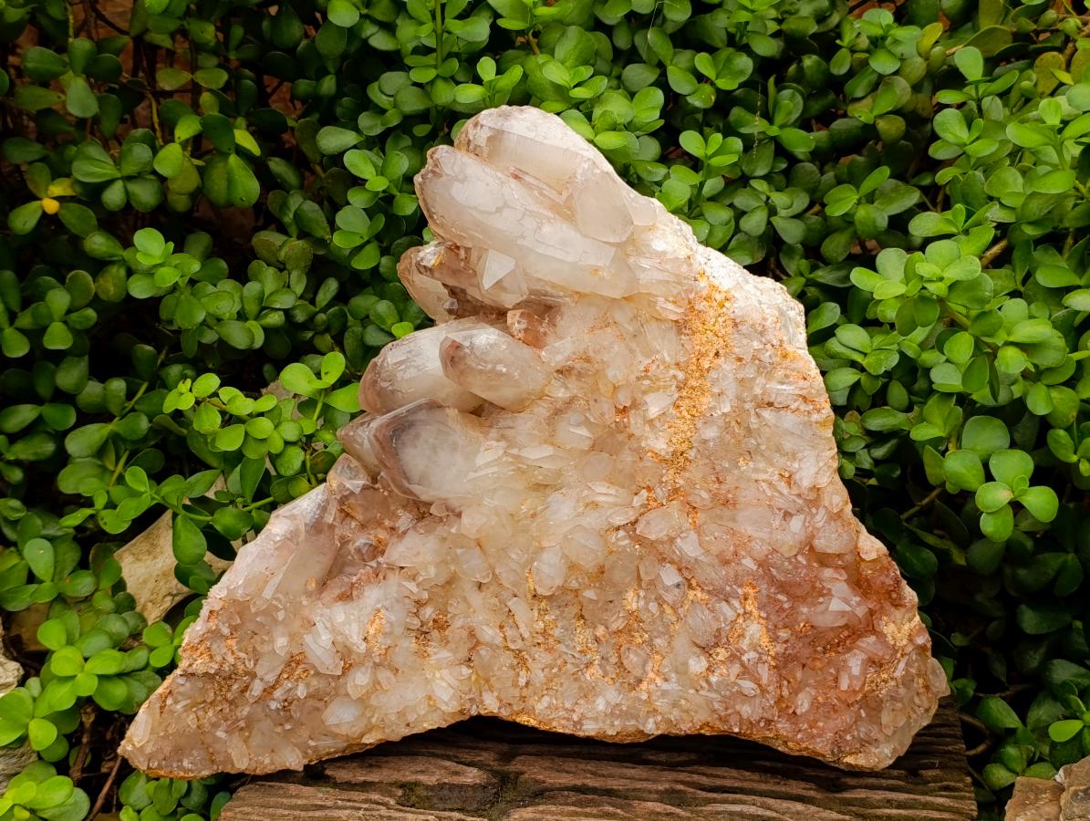 Natural XL Floater Hematoid Quartz Cluster x 1 From Zambia