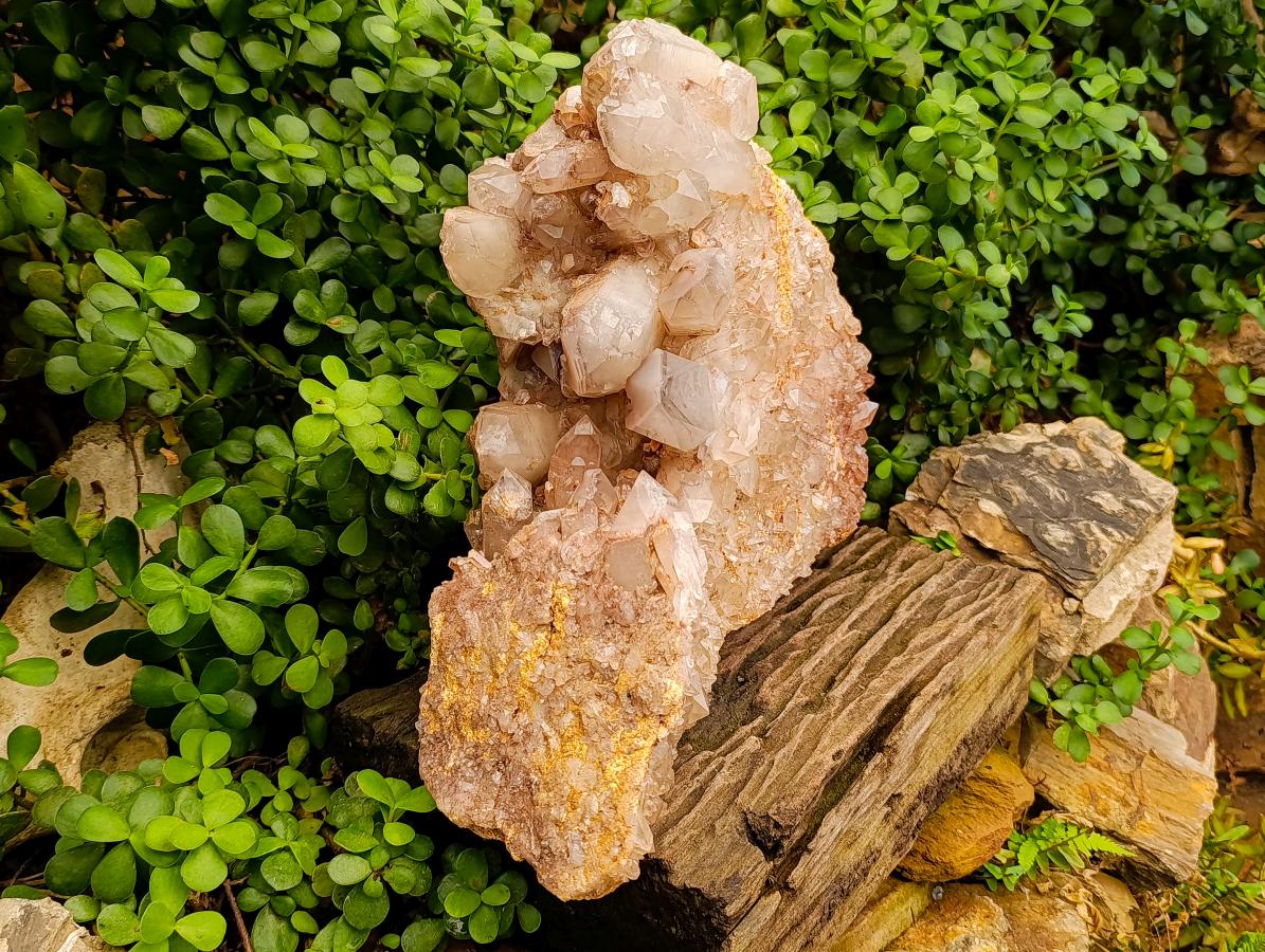 Natural XL Floater Hematoid Quartz Cluster x 1 From Zambia