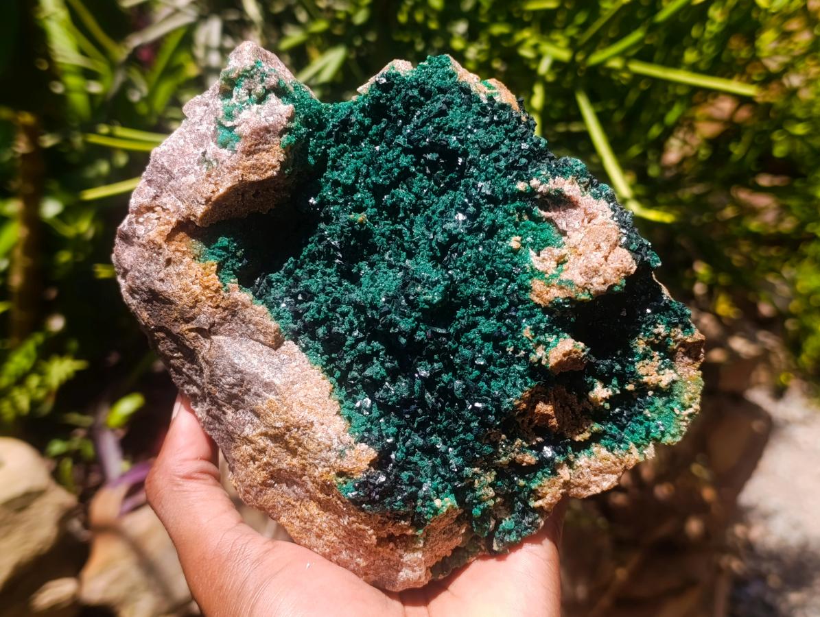 Natural Large Cabinet Crystalline Malachite Specimen x 1 From Kolwezi, Congo