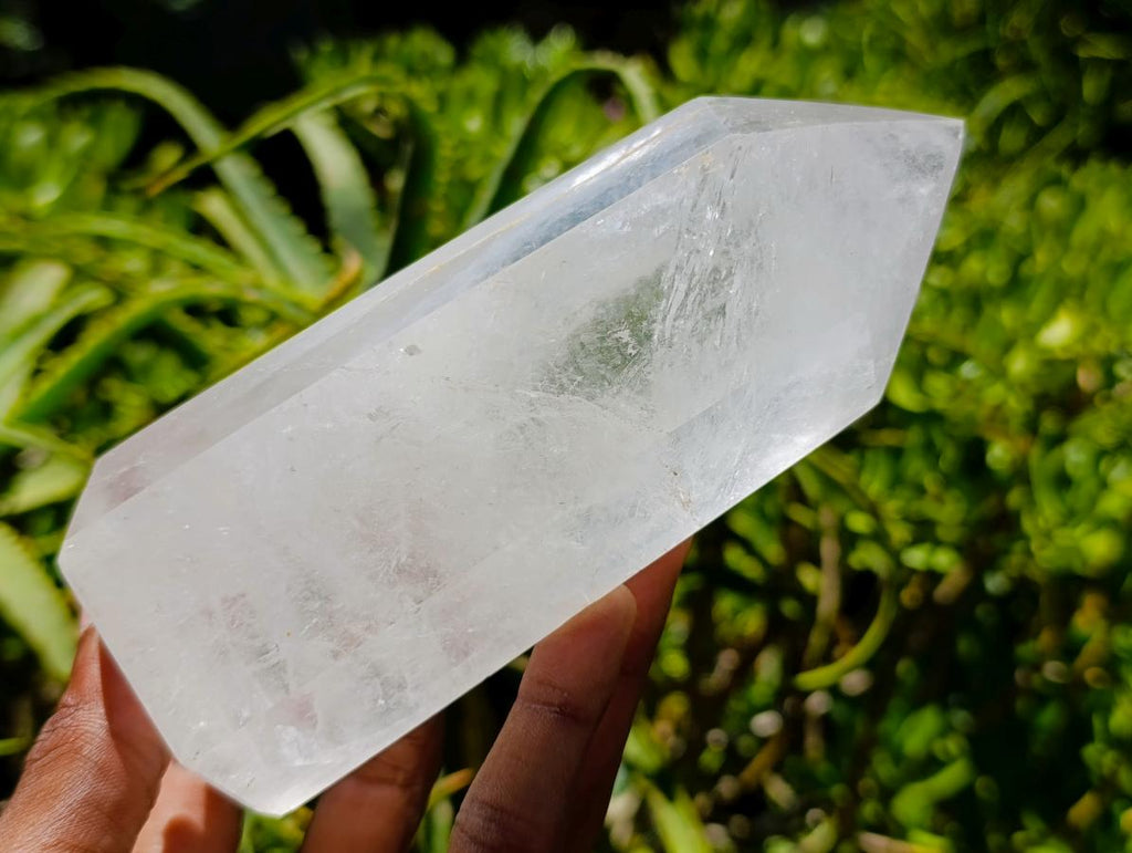 Polished Mixed Clear and Smokey Quartz Crystals x 3 From Madagascar