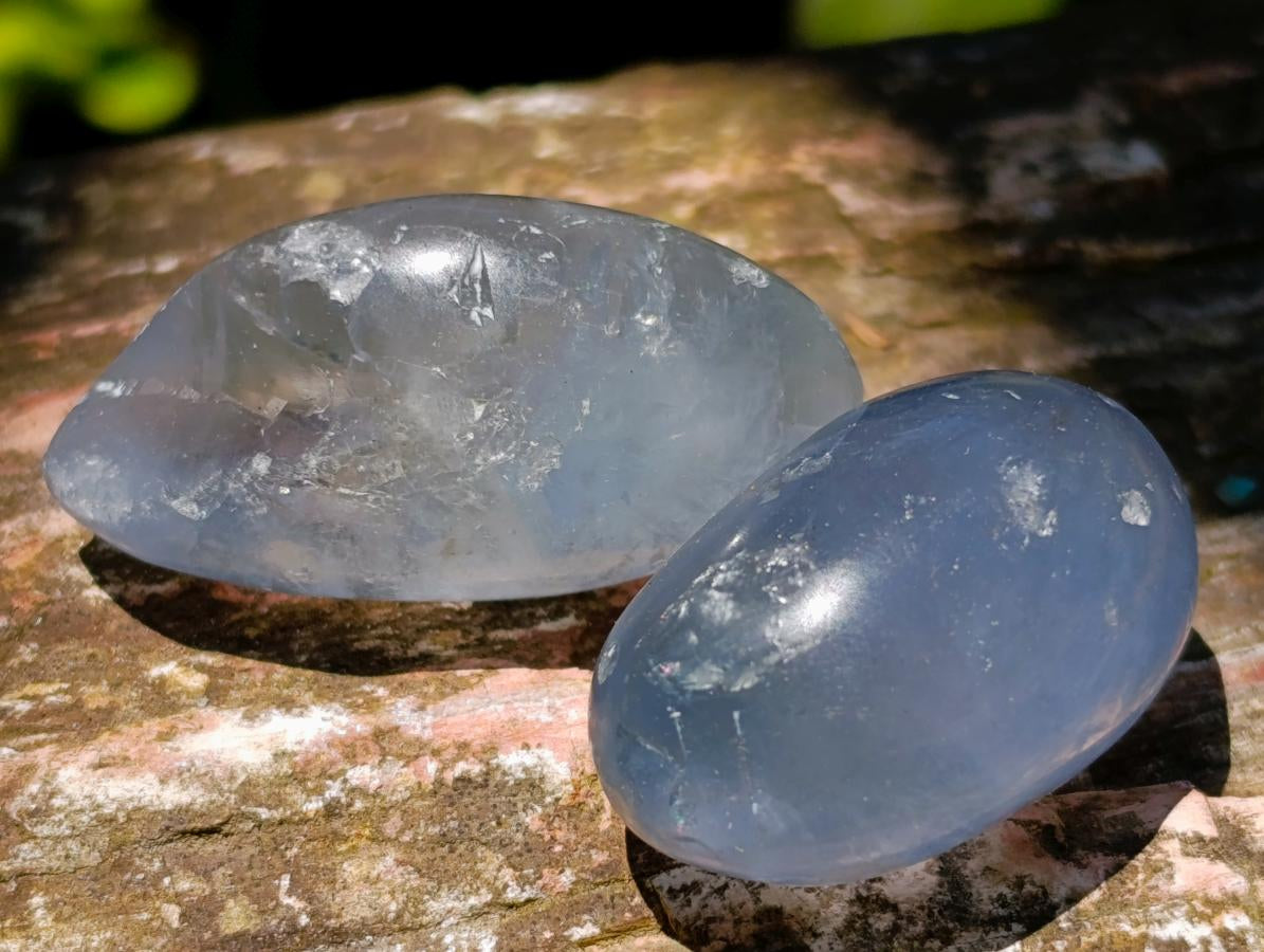 Polished Blue Celestite Free Form Crystals x 35 From Sakoany, Madagascar - Toprock Gemstones and Minerals 