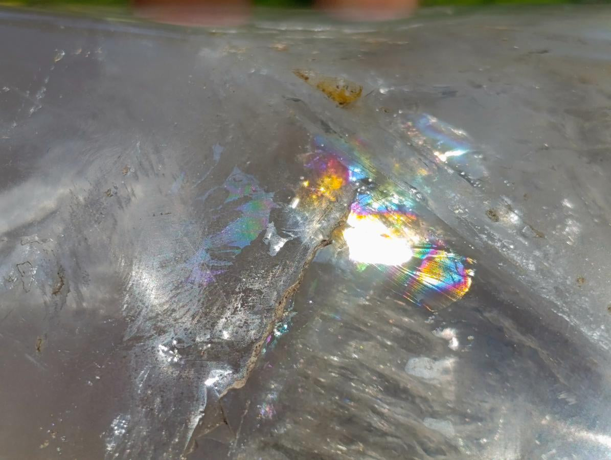 Polished Large Smokey Window Quartz Standing Free Form x 1 From Madagascar