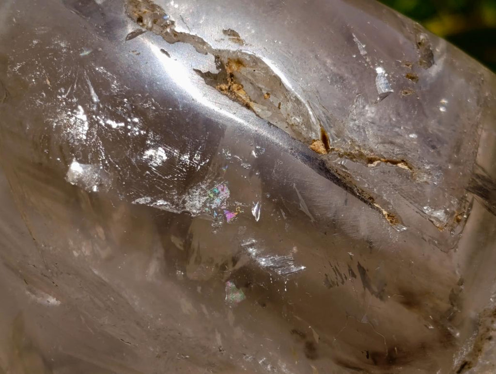 Polished Large Smokey Window Quartz Standing Free Form x 1 From Madagascar