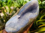 Polished Large Blue Lace Agate Standing Free Form x 1 From Nsanje, Malawi - Toprock Gemstones and Minerals 