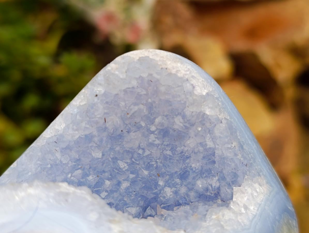 Polished Large Blue Lace Agate Standing Free Form x 1 From Nsanje, Malawi - Toprock Gemstones and Minerals 
