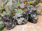 Natural Libethenite Crystals on Dolomite Matrix Specimens x 12 From Shituru, Congo