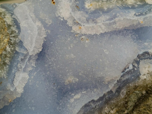 Natural Blue Lace Agate Geode Specimens x 6 From Nsanje, Malawi