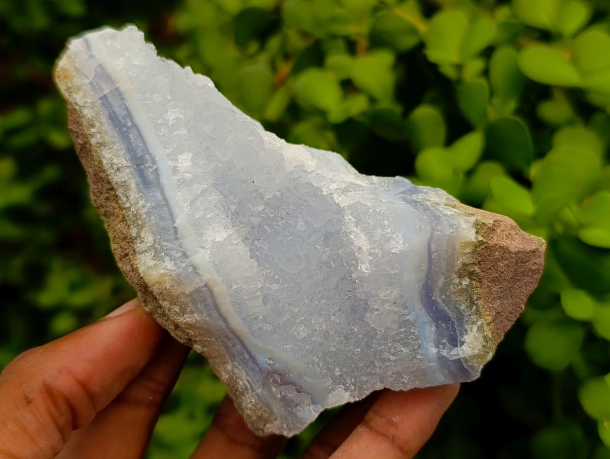 Natural Blue Lace Agate Geode Specimens x 6 From Nsanje, Malawi - Toprock Gemstones and Minerals 