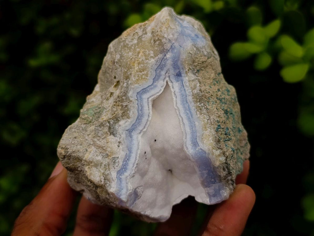 Natural Blue Lace Agate Geode Specimens x 6 From Nsanje, Malawi - Toprock Gemstones and Minerals 