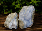 Natural Blue Lace Agate Geode Specimens x 6 From Nsanje, Malawi - Toprock Gemstones and Minerals 