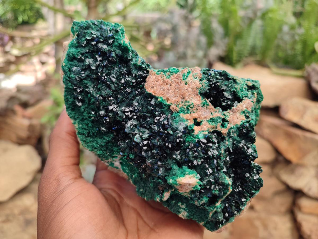 Natural Large Crystalline Malachite Specimen x 1 From Kolwezi, Congo - Toprock Gemstones and Minerals 