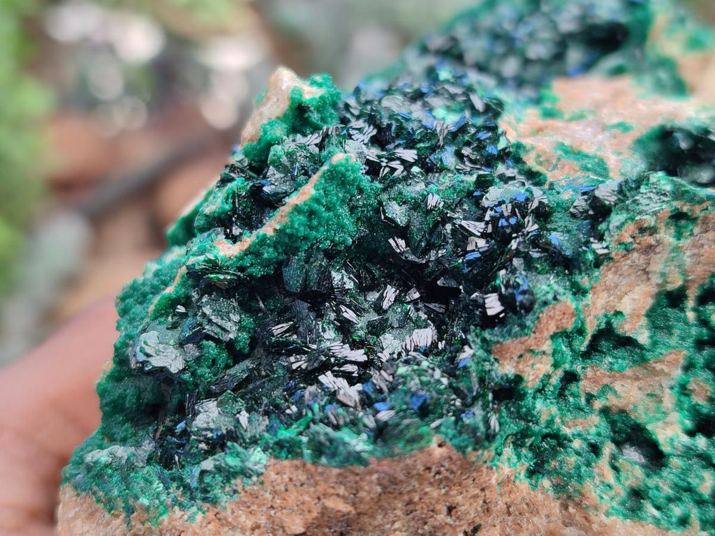 Natural Large Crystalline Malachite Specimen x 1 From Kolwezi, Congo - Toprock Gemstones and Minerals 