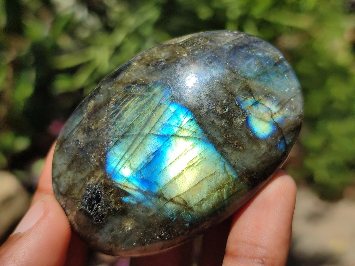 Polished Labradorite Palm Stones x 20 From Madagascar - Toprock Gemstones and Minerals 