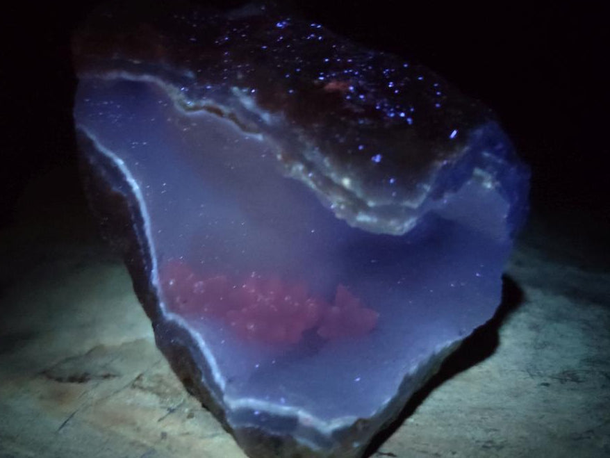 Natural Blue Lace Agate Geode Specimens x 3 From Nsanje, Malawi - Toprock Gemstones and Minerals 