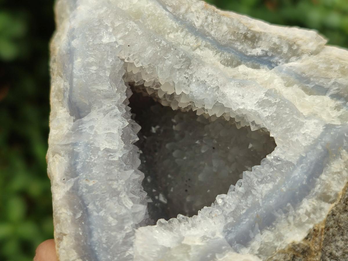 Natural Blue Lace Agate Geode Specimens x 3 From Nsanje, Malawi - Toprock Gemstones and Minerals 