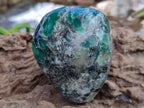 Polished Emerald Mica 'Mutokolite' Standing Free Forms x 3 From Mutoko, Zimbabwe