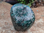 Polished Emerald Mica 'Mutokolite' Standing Free Forms x 3 From Mutoko, Zimbabwe