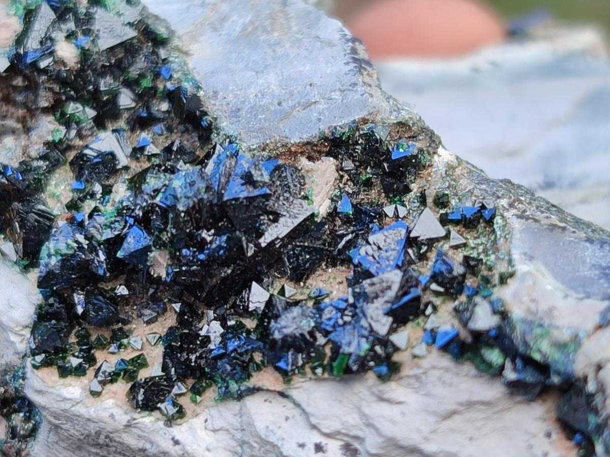 Natural Libethenite Crystals on Dolomite Matrix Specimens x 12 From Shituru, Congo