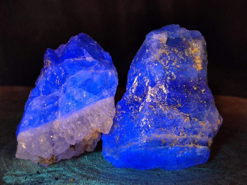 Natural Watermelon Fluorite Cobbed Specimens x 14 From Uis, Namibia