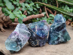 Natural Watermelon Fluorite Cobbed Specimens x 14 From Uis, Namibia