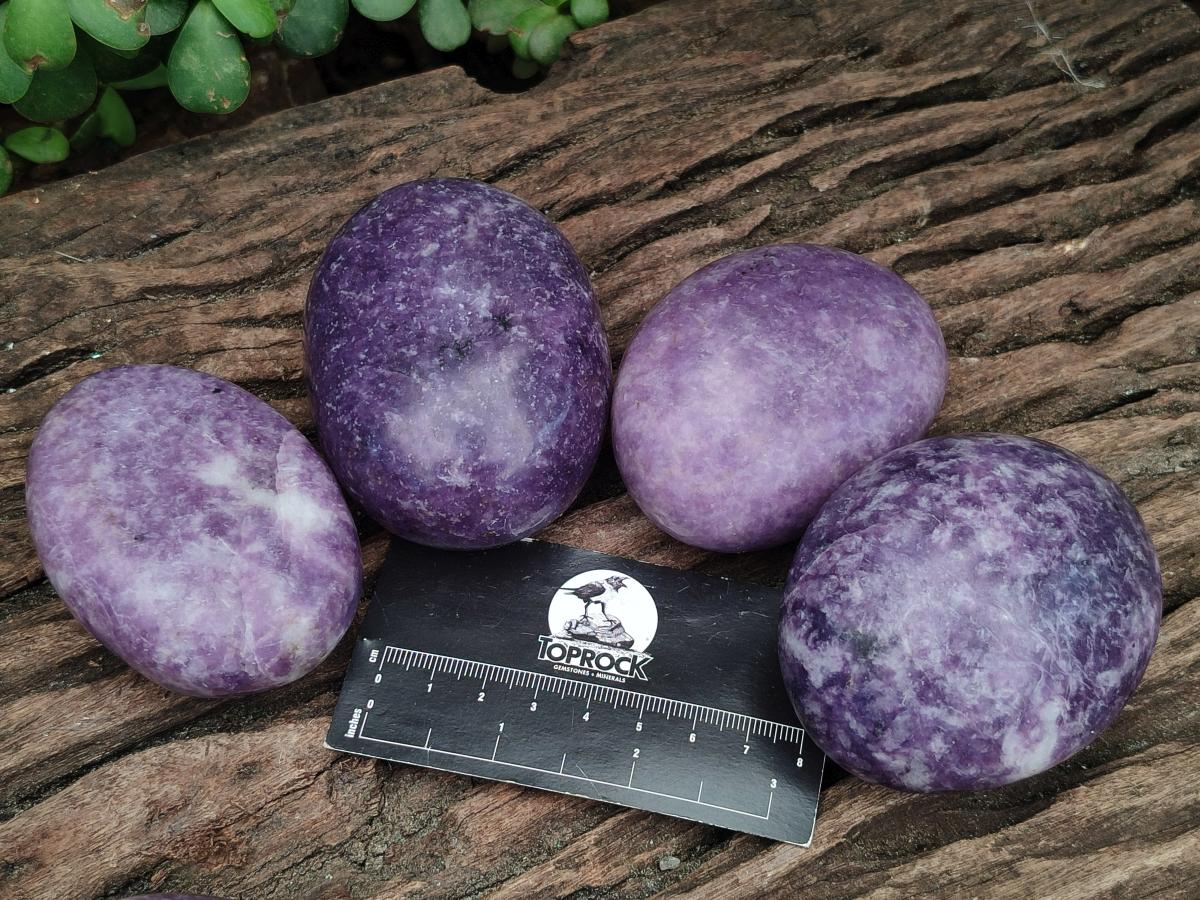 Polished Large Lepidolite Free Forms x 6 From Zimbabwe