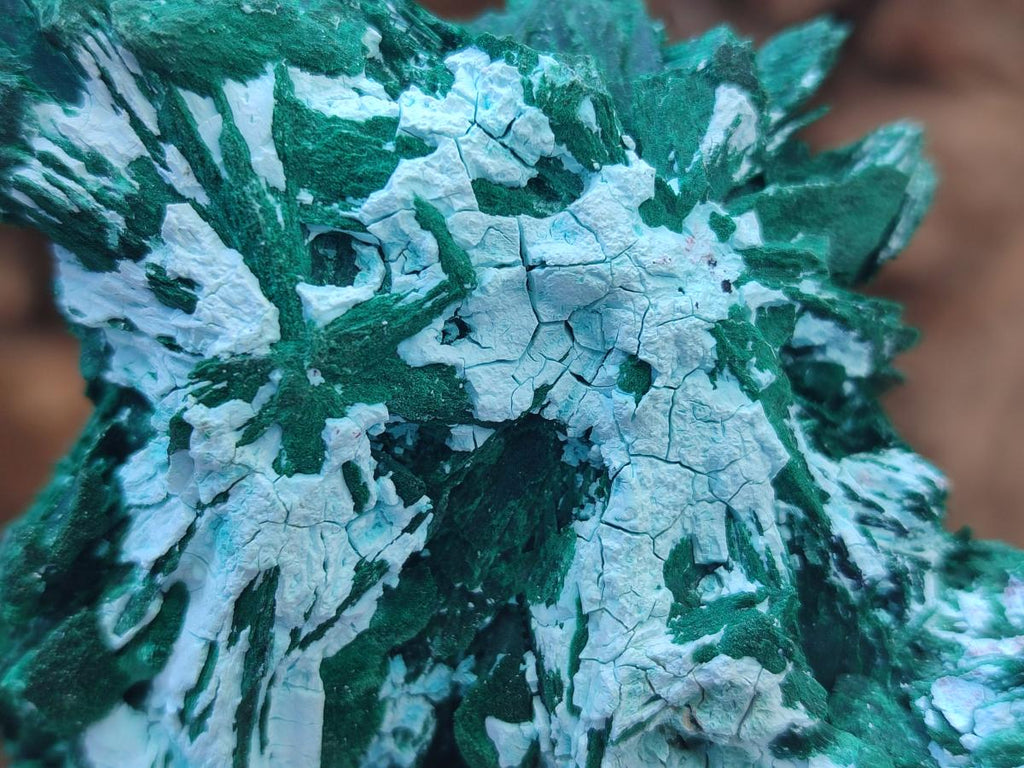 Natural Rare Malachite Pseudomorph Specimens x 6 From Kolwezi, Congo