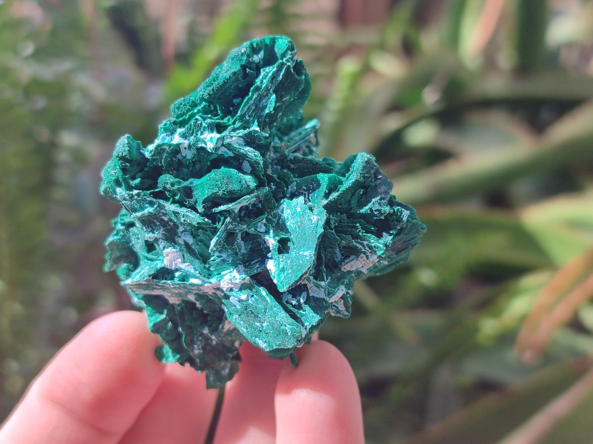 Natural Rare Malachite Pseudomorph Specimens x 6 From Kolwezi, Congo