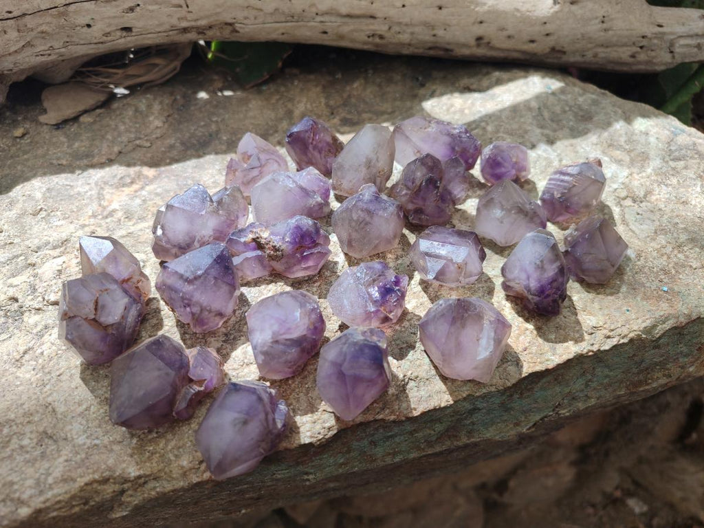 Natural Window Amethyst Crystals x 35 From Ambatondrazaka, Madagascar - Toprock Gemstones and Minerals 