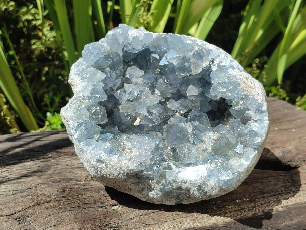 Natural Large Blue Celestite Geode Cluster Specimen x 1 From Sakoany, Madagascar - Toprock Gemstones and Minerals 