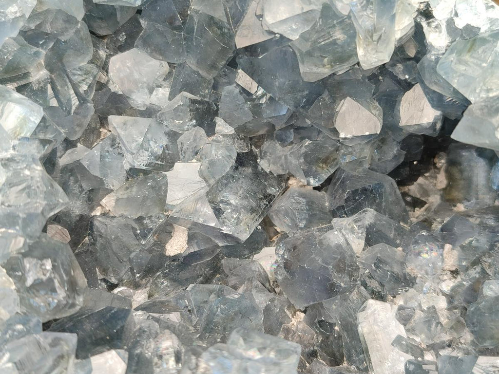Natural Large Blue Celestite Geode Cluster Specimen x 1 From Sakoany, Madagascar - Toprock Gemstones and Minerals 