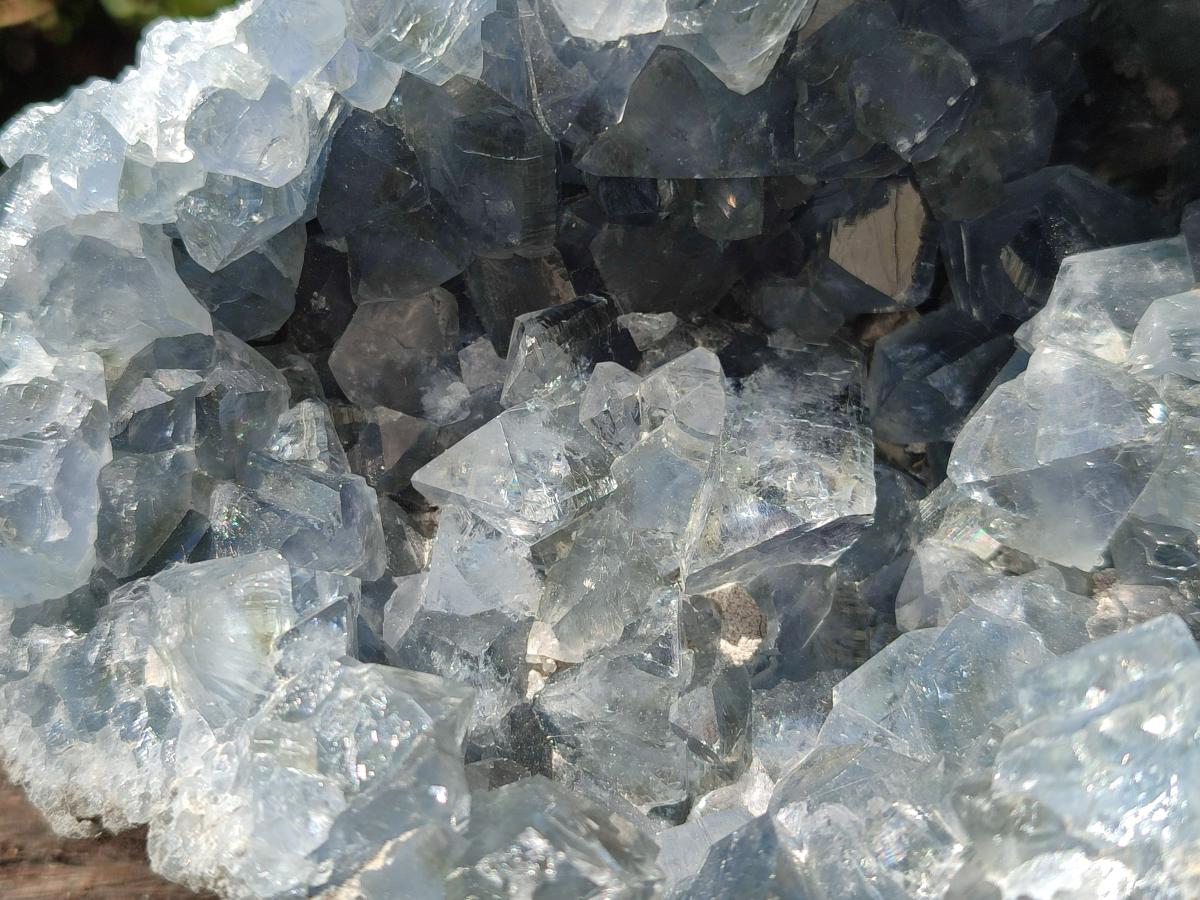 Natural Large Blue Celestite Geode Cluster Specimen x 1 From Sakoany, Madagascar - Toprock Gemstones and Minerals 