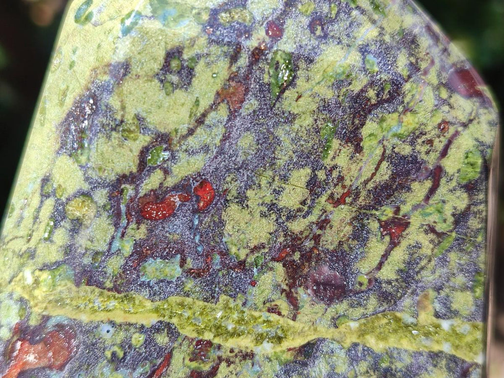 Polished Bastite Dragonsblood Stone Display Crystals x 4 From Tshipise, South Africa