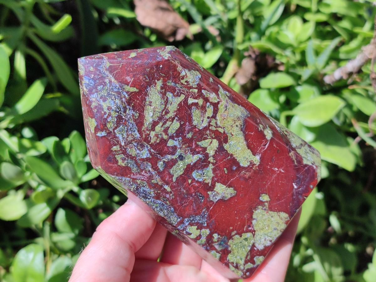 Polished Bastite Dragonsblood Stone Display Crystals x 4 From Tshipise, South Africa