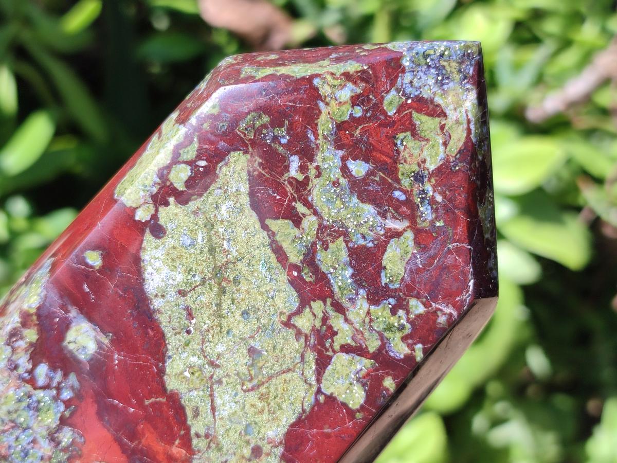 Polished Bastite Dragonsblood Stone Display Crystals x 4 From Tshipise, South Africa