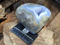 Polished Blue Lace Agate Standing Free Forms x 2 From Nsanje, Malawi - Toprock Gemstones and Minerals 