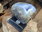 Polished Blue Lace Agate Standing Free Forms x 2 From Nsanje, Malawi - Toprock Gemstones and Minerals 