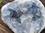 Natural Blue Celestite Geode Cluster Specimens x 2 From Sakoany, Madagascar - Toprock Gemstones and Minerals 