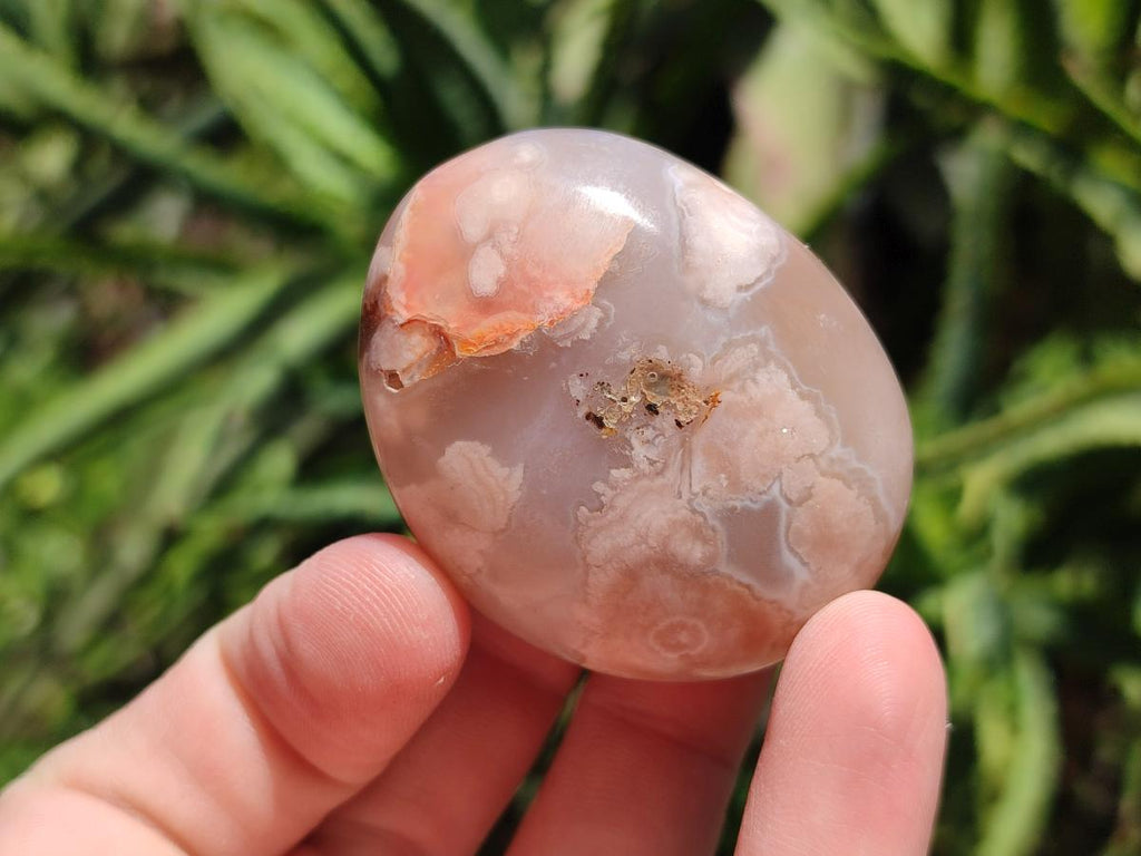 Polished Flower Agate Palm Stones x 20 From Antsahalova, Madagascar