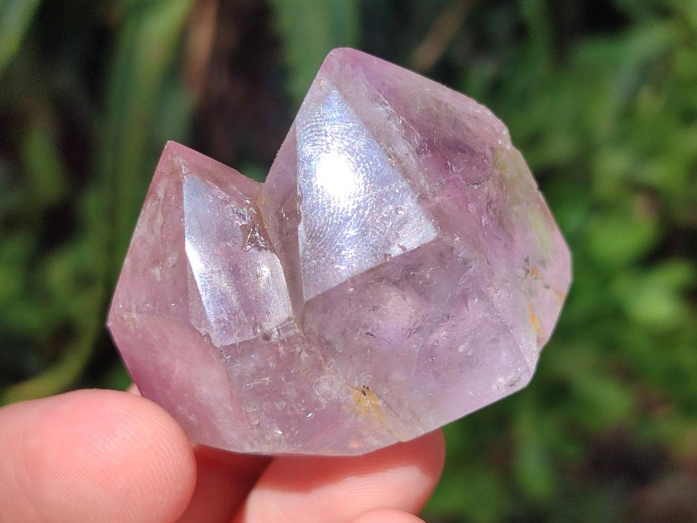 Polished Smokey Amethyst Window Crystals x 20 From Akansobe, Madagascar