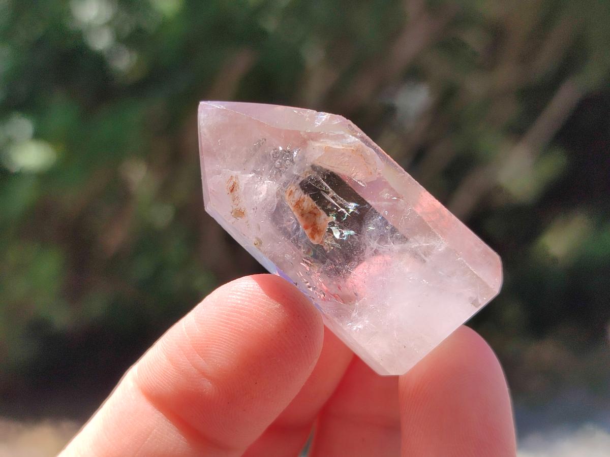 Polished Smokey Amethyst Window Crystals x 20 From Akansobe, Madagascar