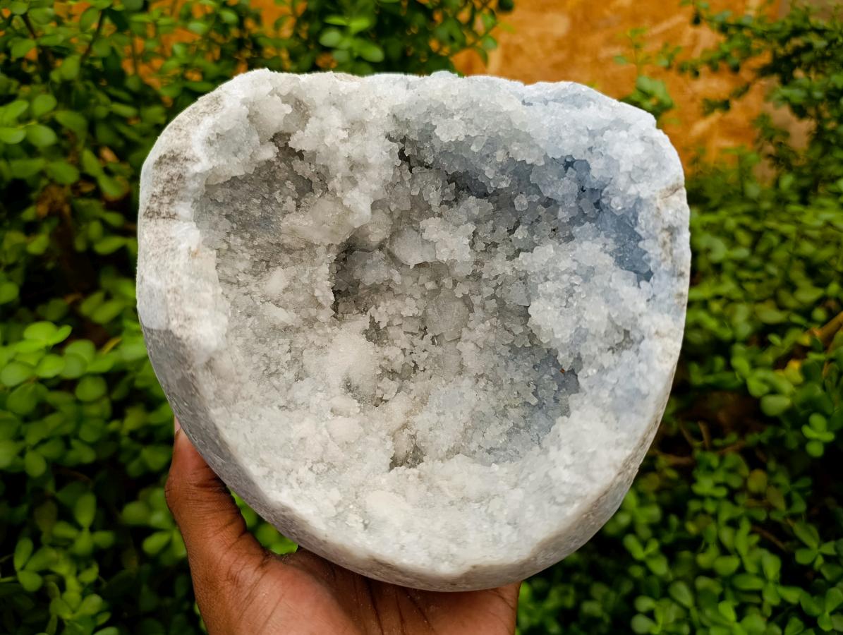 Polished Large Blue Celestite Geode Specimen x 1 From Sakoany, Madagascar