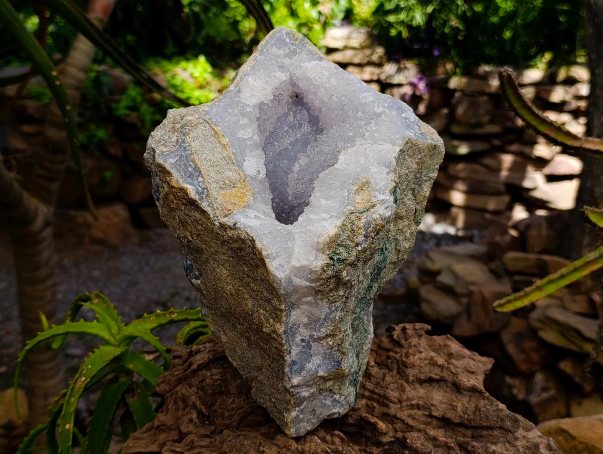 Natural Rare XXL Blue Lace Agate Geode Specimens x 2 From Nsanje, Malawi