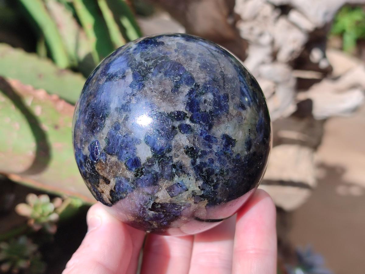 Polished Blue Iolite "Water Sapphire" Spheres x 4 From Madagascar - Toprock Gemstones and Minerals 