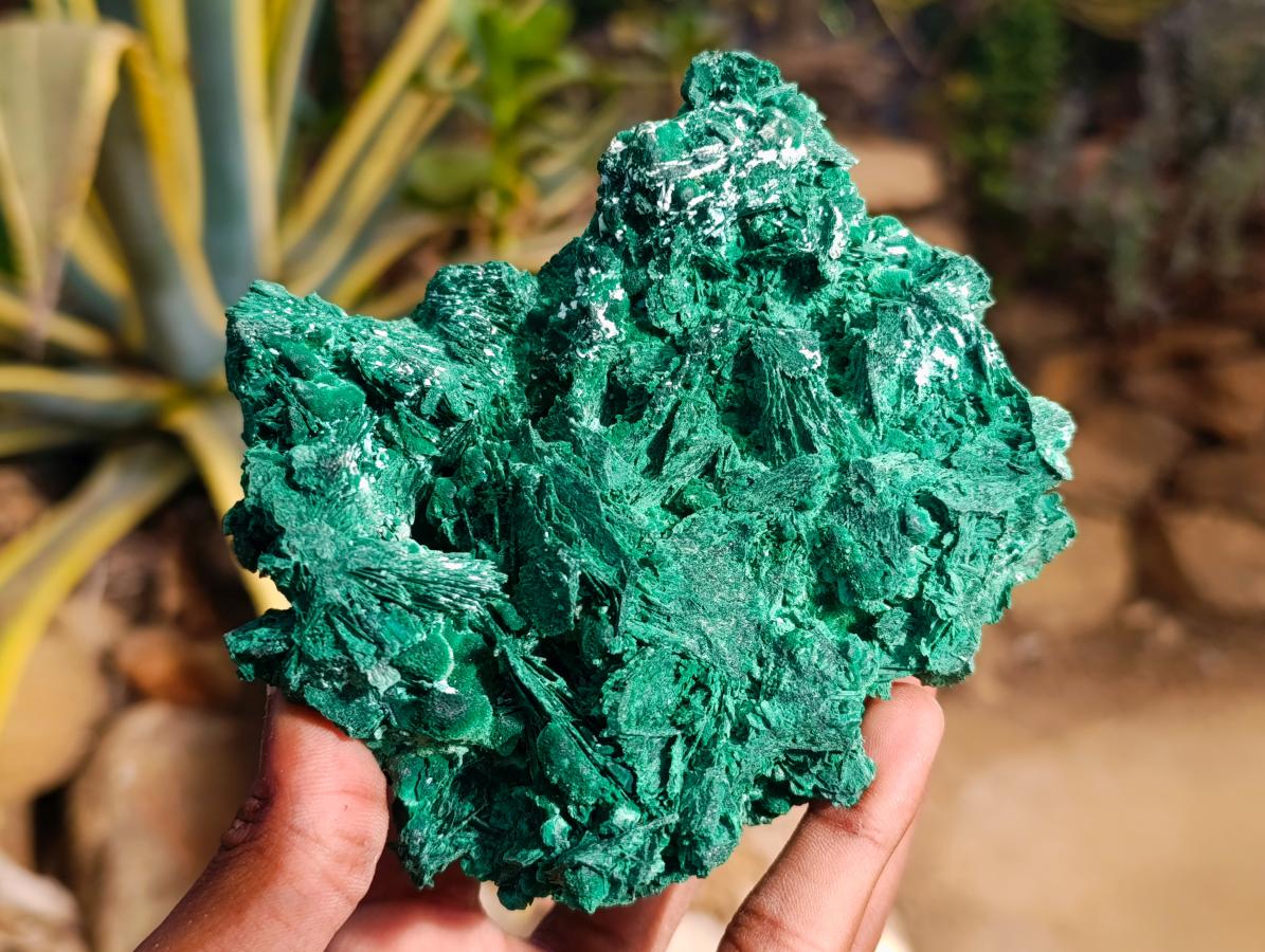 Natural Rare Malachite Pseudomorph Specimens x 2 From Kolwezi, Congo