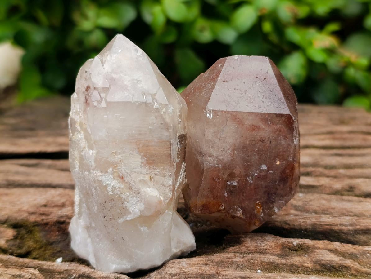 Natural Red Hematoid Quartz Crystal Clusters x 12 From Karoi, Zimbabwe